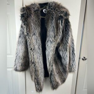 SpiritHoods Grey Wolf Coat With Ears L Barely Worn